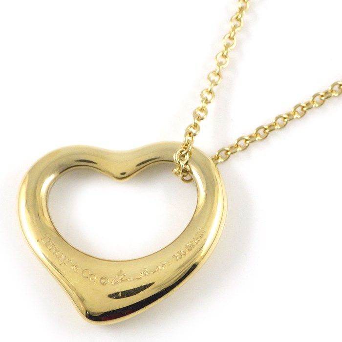 Tiffany & Co Tiffany & Co Necklace Open Heart 16.0mm (0.63in) Width Model 18K