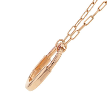 Tiffany & Co. Necklace Lock Pendant Pink Saffiano