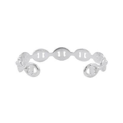 Hermes Bracelet Chaine D'ancre Bangle Silver SH