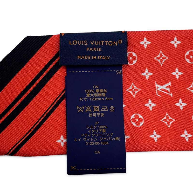 Louis Vuitton Scarf Bandeau BB Sarah Bandana Silk Vermilion
