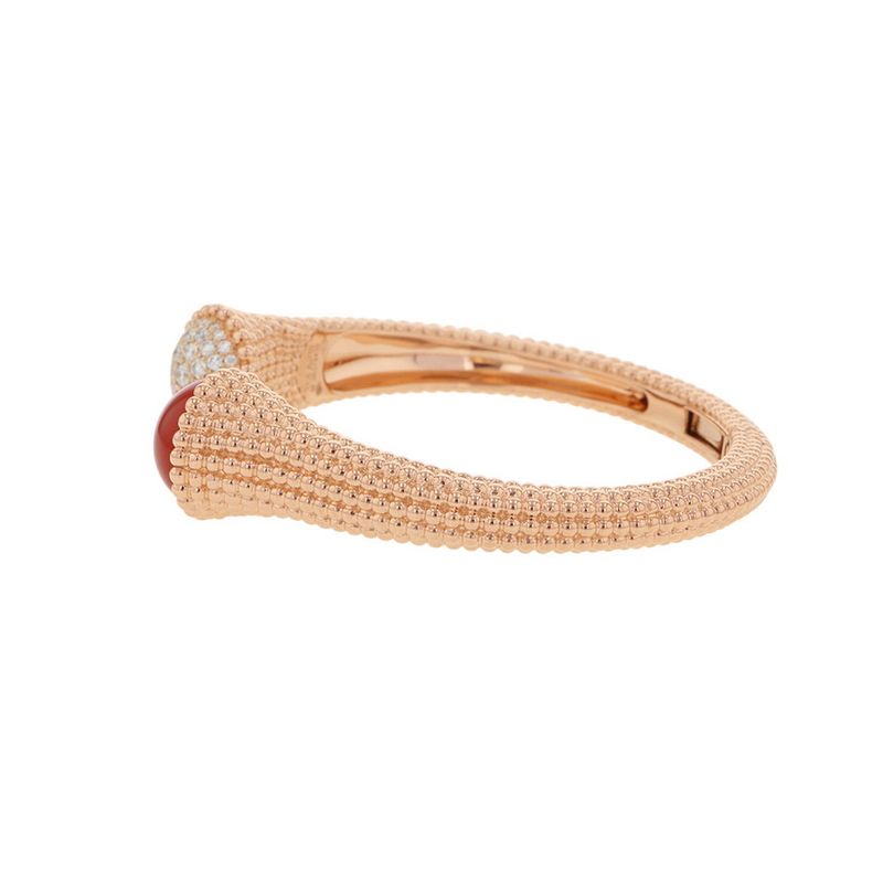 Van Cleef & Arpels Bracelet Perlee Couleur Carnelian Diamond Def