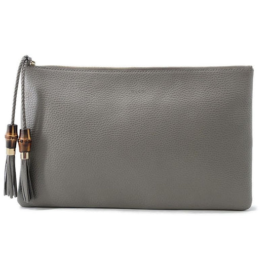Gucci Clutch Bamboo Tassel Leather