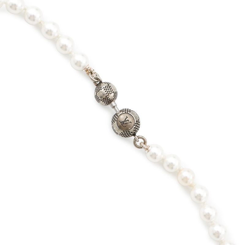 Louis Vuitton Necklace Monogram Slim Pearl Faux