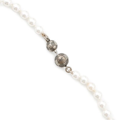 Louis Vuitton Necklace Monogram Slim Pearl Faux