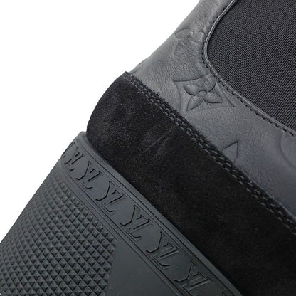 Louis Vuitton Boots Monogram Empreinte Suede Laurie Ankle Noir Black