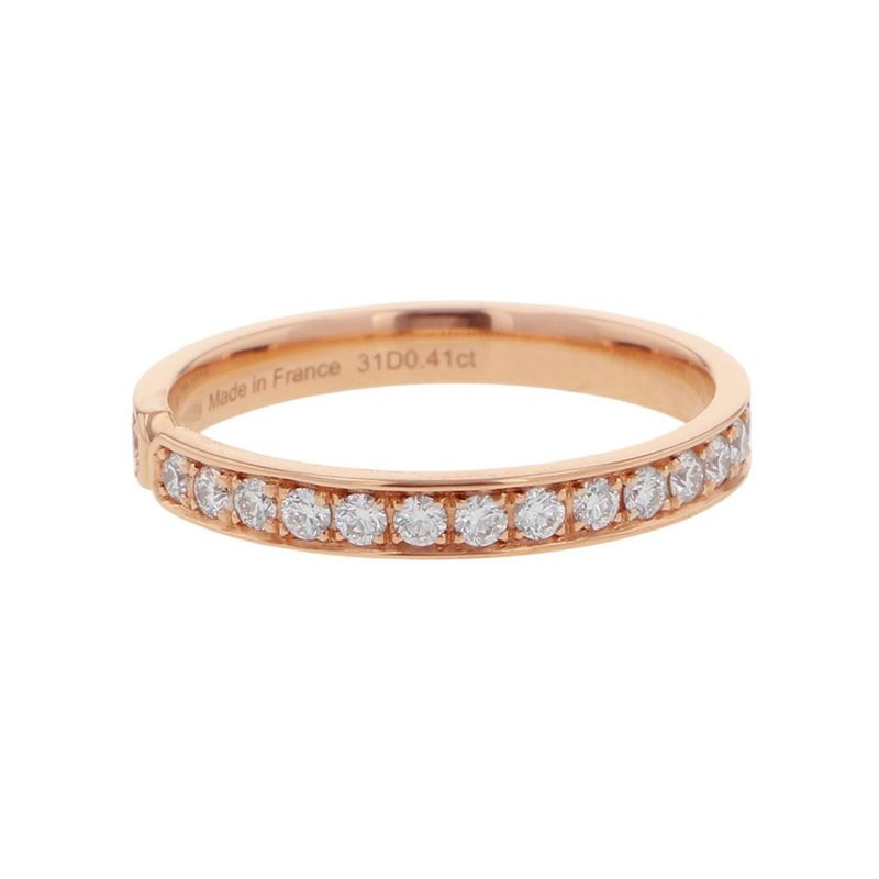 Hermes Ring Kelly Diamond Total 18K Pink Gold 48