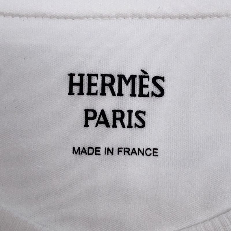 Hermes T-Shirt Palfrow Embroidered Maxi Shirt 36 Top White
