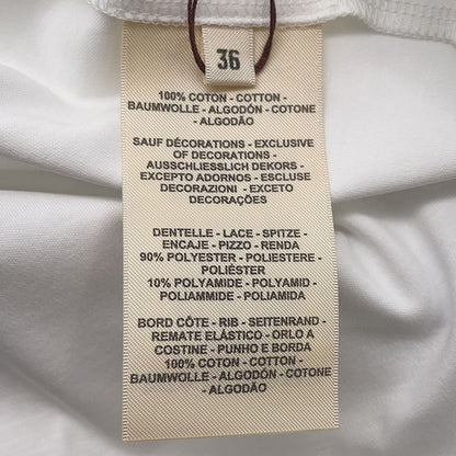 Hermes T-Shirt Palfrow Embroidered Maxi Shirt 36 Top White