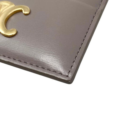 Celine Card Case Triomphe Card Holder - 10l833dpv.10bl Shiny Calfskin Logo