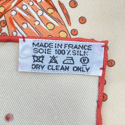 HERMES Carre 90 LES Rivieres DE Babel River Of Babel Scarf 100% Silk Beige