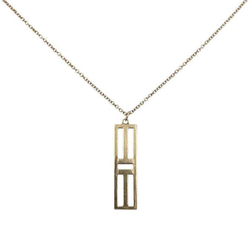Tiffany & Co Necklace Women's T-open Vertical Bar Pendant Jewelry Accessories