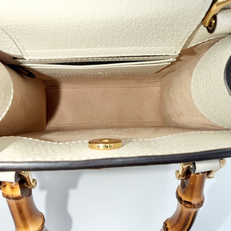 Gucci 3WAY Women's Bamboo Diana Mini Tote Bag Handbag Shoulder Crossbody GG