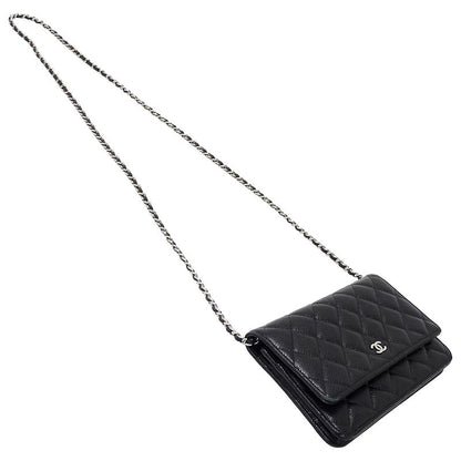 CHANEL Wallet Matelasse Women's Brand Shoulder Wallet Chain Wallet Caviar Skin