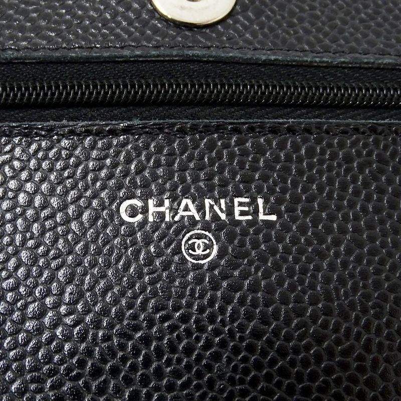 CHANEL Wallet Matelasse Women's Brand Shoulder Wallet Chain Wallet Caviar Skin