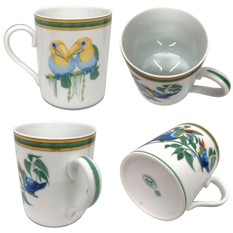HERMES Toucan Mug Single Bird Tableware Unused New Aq12455