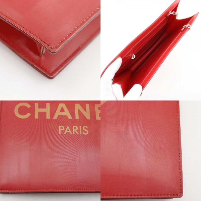 CHANEL Hologram Chain Shoulder - Coco Mark Vinyl Red Women's Shoulder Bag