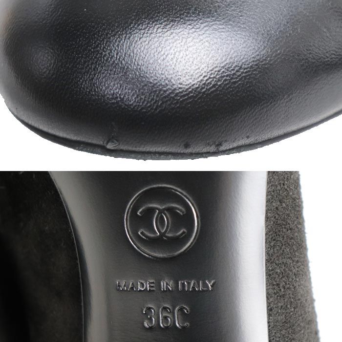 CHANEL Ankle Boots Black G39406 Y56130 943005 36 Ladies Used