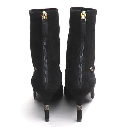 CHANEL Ankle Boots Black G39406 Y56130 943005 36 Ladies Used