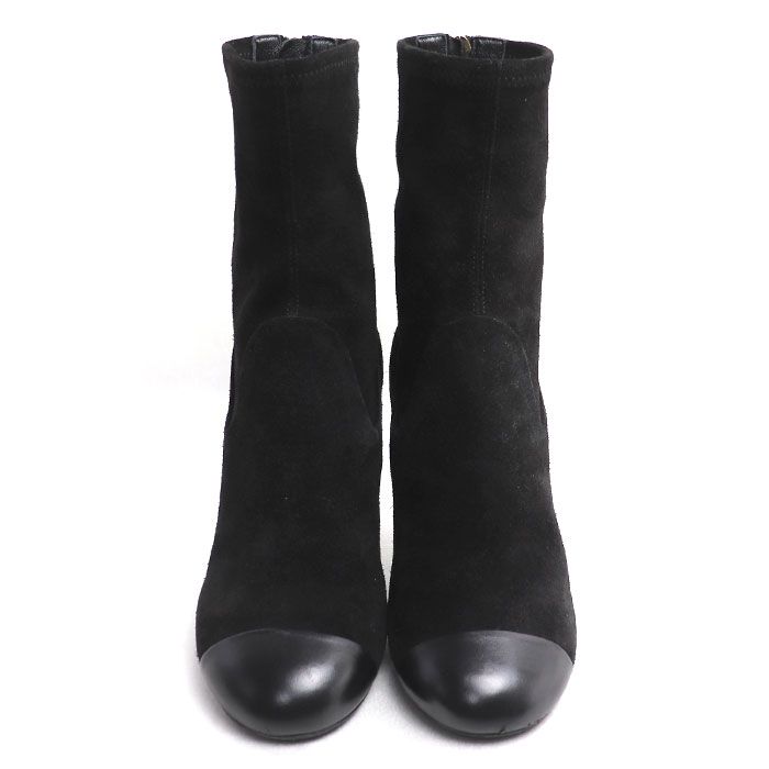 CHANEL Ankle Boots Black G39406 Y56130 943005 36 Ladies Used