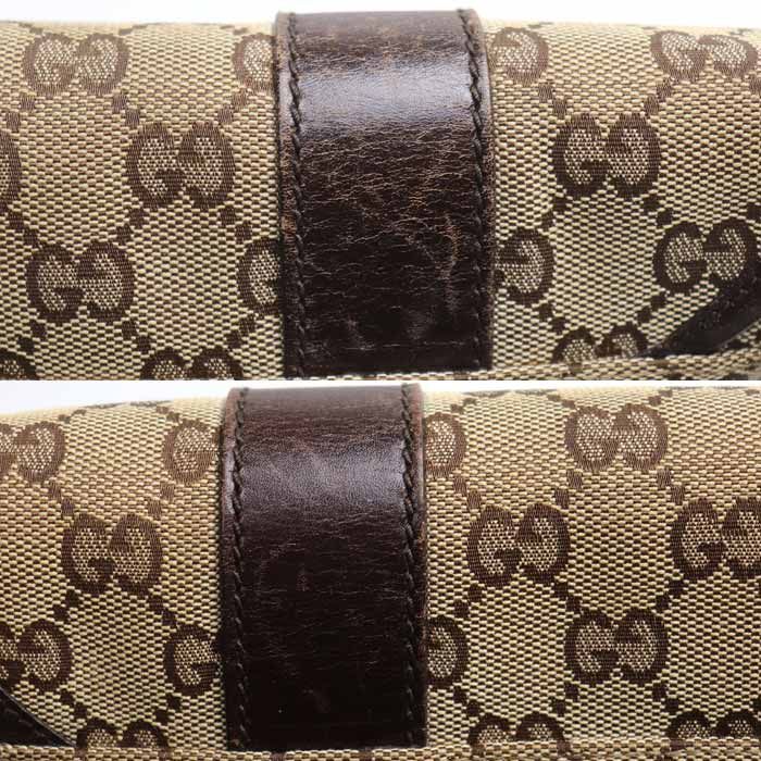 GUCCI GG Canvas Waist Bag Body Bag Beige Brown 145851 Unisex Used