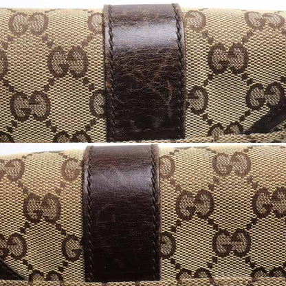 GUCCI GG Canvas Waist Bag Body Bag Beige Brown 145851 Unisex Used