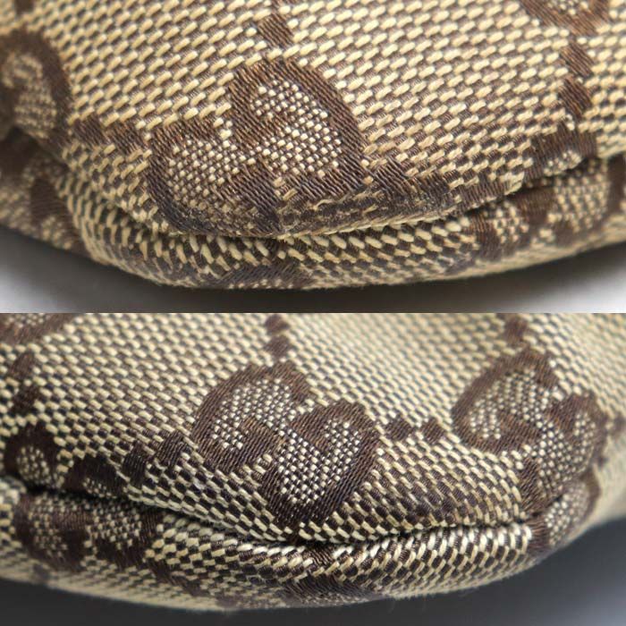 GUCCI GG Canvas Waist Bag Body Bag Beige Brown 145851 Unisex Used