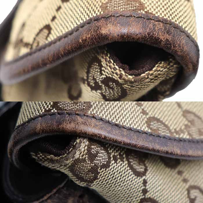 GUCCI GG Canvas Waist Bag Body Bag Beige Brown 145851 Unisex Used