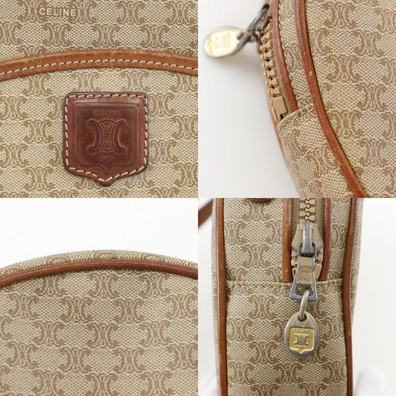 CELINE Old CELINE Macadam Vintage PVC Beige Ladies Shoulder Bag
