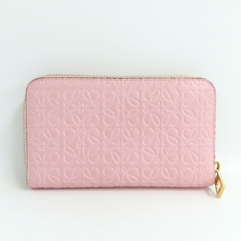 LOEWE Medium Zip Around Wallet 107.55p31 Anagram Wallet Pink Calfskin