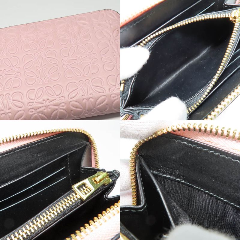 LOEWE Medium Zip Around Wallet 107.55p31 Anagram Wallet Pink Calfskin