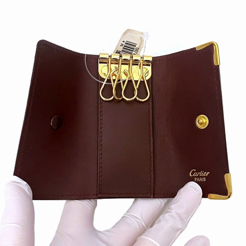 Cartier Mustline Key Case Cuff Leather Unisex