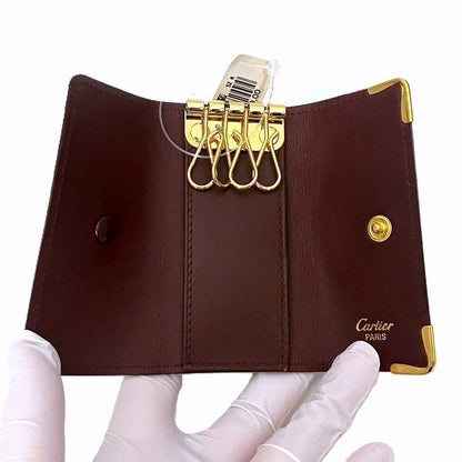 Cartier Mustline Key Case Cuff Leather Unisex