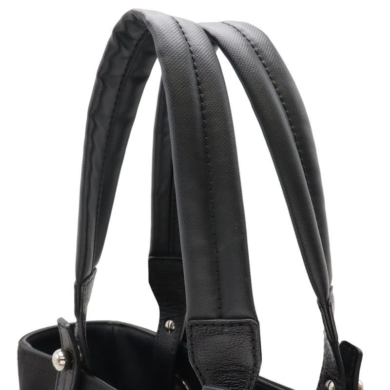 CHANEL Paris Biarritz Tote PM Tote Bag Shoulder Bag Coated Canvas Leather Black
