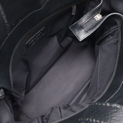 CHANEL Paris Biarritz Tote PM Tote Bag Shoulder Bag Coated Canvas Leather Black