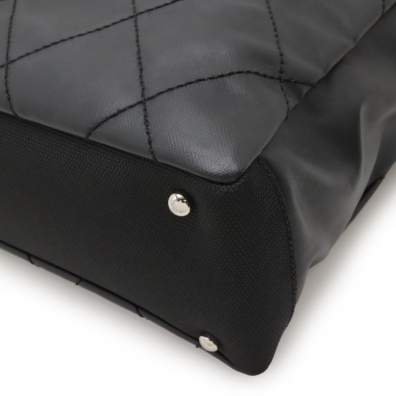 CHANEL Paris Biarritz Tote PM Tote Bag Shoulder Bag Coated Canvas Leather Black