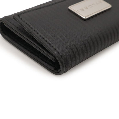 BVLGARI Mirelige 6 Key Case Coated Heritage Canvas Leather Black Silver-hardware