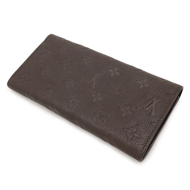 Louis Vuitton Monogram Empreinte Portefeuille Curilles Long Wallet Tail Brown
