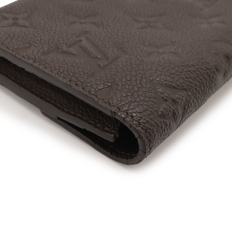Louis Vuitton Monogram Empreinte Portefeuille Curilles Long Wallet Tail Brown
