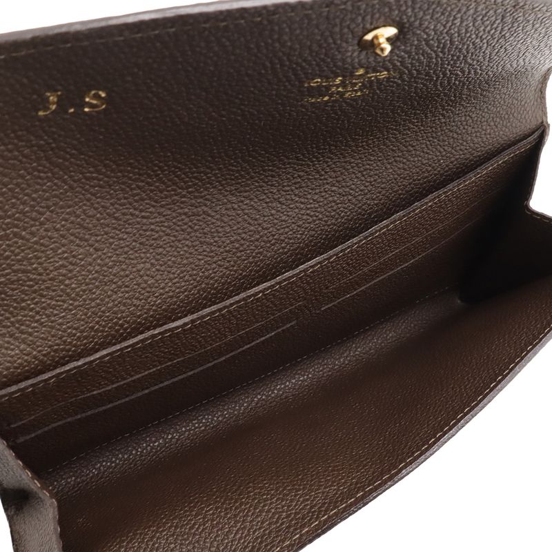 Louis Vuitton Monogram Empreinte Portefeuille Curilles Long Wallet Tail Brown