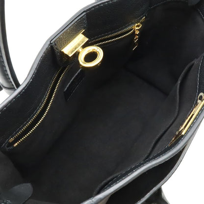 Louis Vuitton Monogram On My Side PM Handbag 2WAY Shoulder Bag Leather Noir