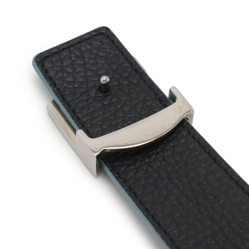 Louis Vuitton Sainteur LV Initial Belt Reversible Taurillon Leather Light Blue