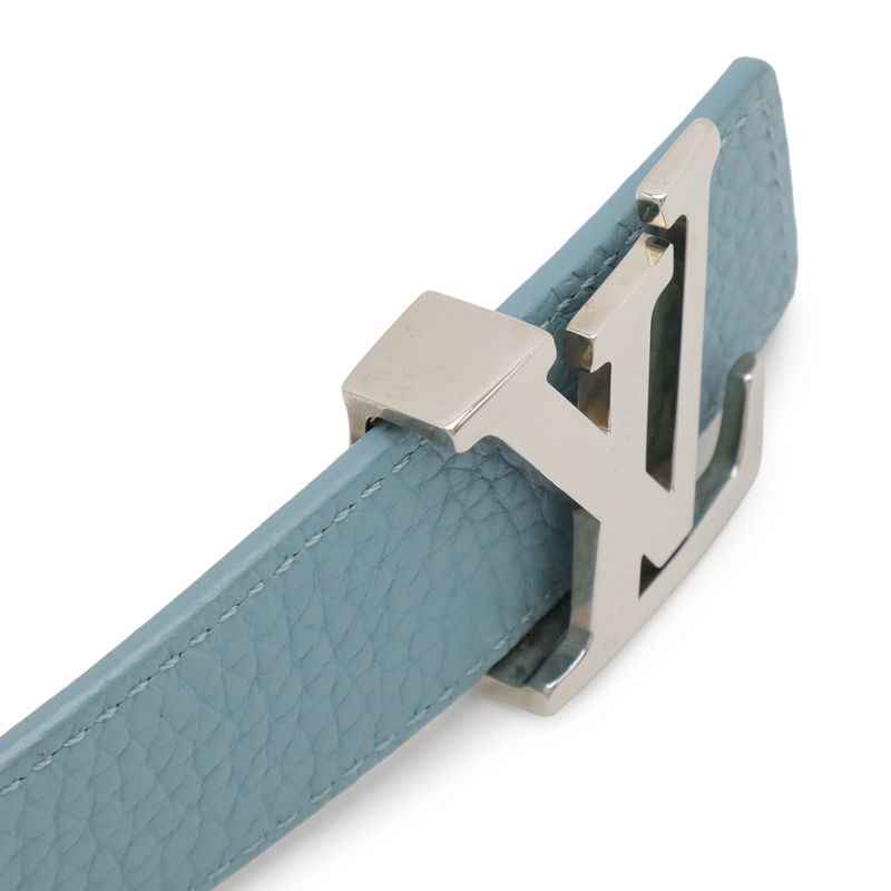 Louis Vuitton Sainteur LV Initial Belt Reversible Taurillon Leather Light Blue