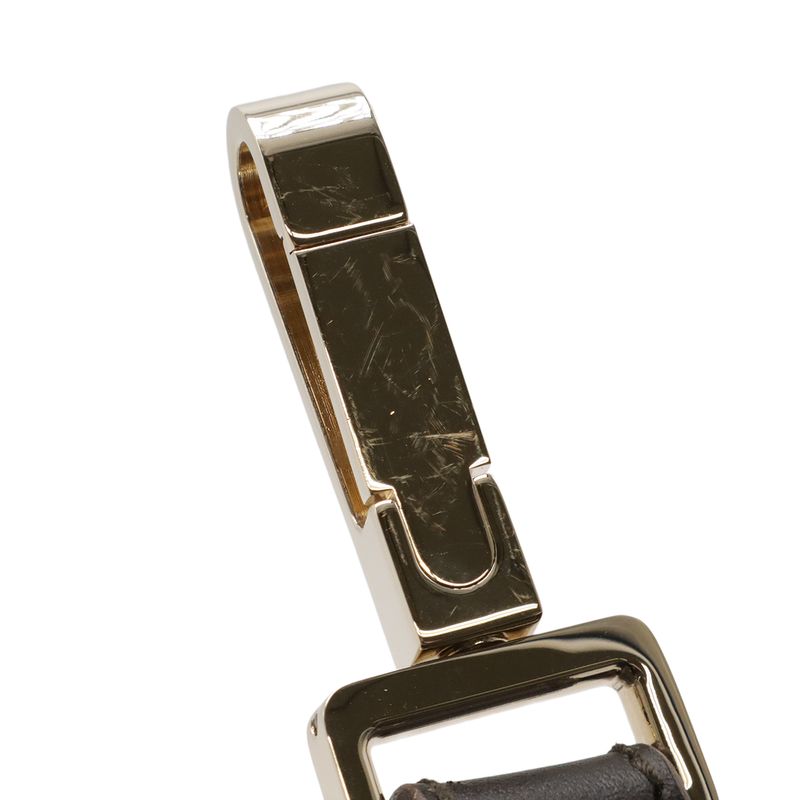 GUCCI Sherry Line Pet Lead Collar Set Dog Walking Studs Leather Dark Brown Gold