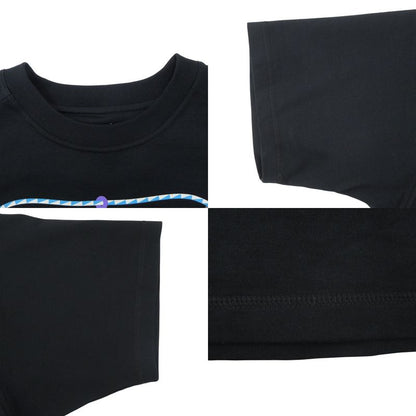 HERMES Figure Artistique 3h4609dl Cotton Black Short Sleeve T-shirt 0934 HERMES
