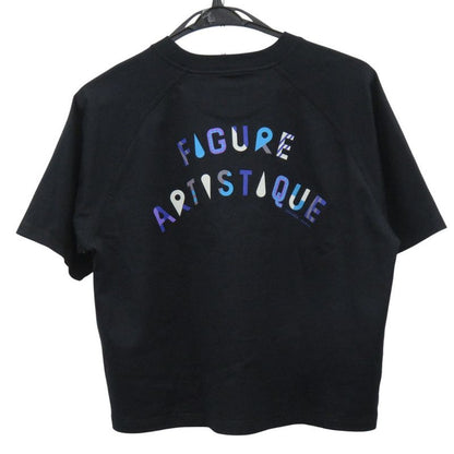 HERMES Figure Artistique 3h4609dl Cotton Black Short Sleeve T-shirt 0934 HERMES