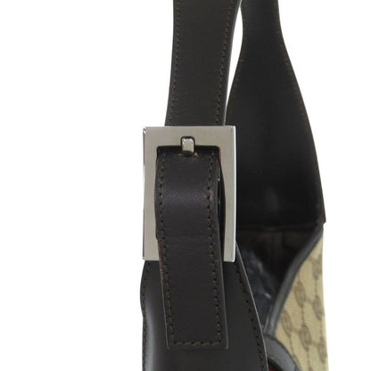 Gucci GG Canvas Jackie Sherry One Leather Brown Beige Black