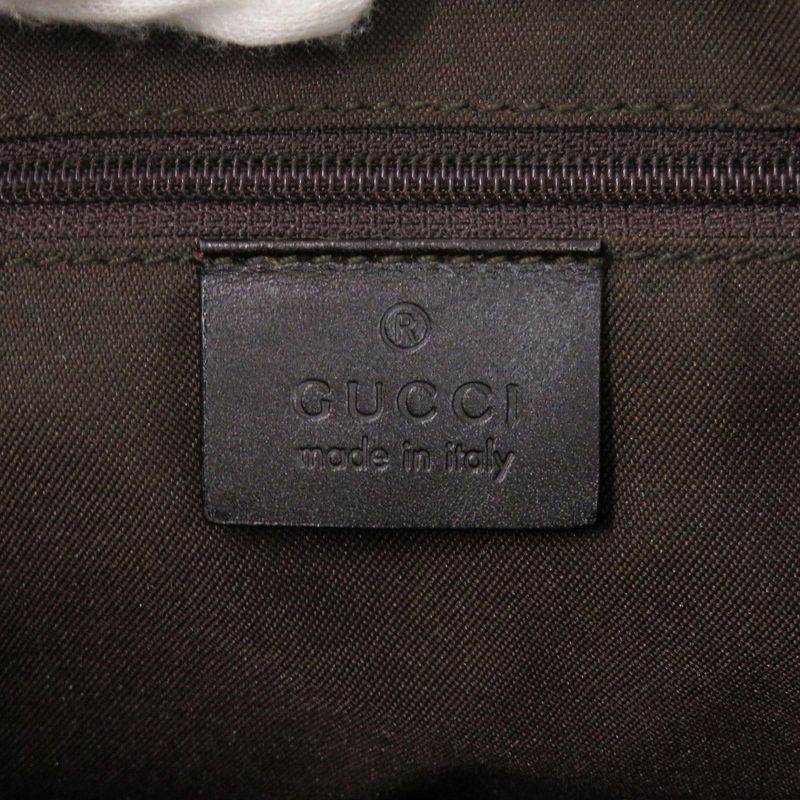 Gucci GG Canvas Jackie Shoulder Bag Brown Beige Black