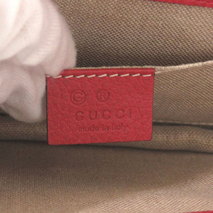 GUCCI Interlocking G Chain Shoulder Bag 510304203998 Leather Red 1068 GUCCI