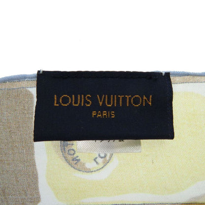 Louis Vuitton Etole Trunk M70744 Cotton Damier Azure Pink Blue Yellow Shawl LV