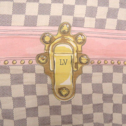 Louis Vuitton Etole Trunk M70744 Cotton Damier Azure Pink Blue Yellow Shawl LV